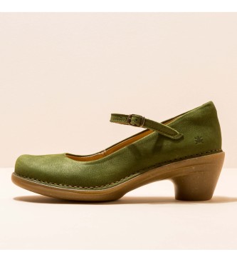 EL NATURALISTA para mujer. Zapatos de piel Pleasant Selva Aqua verde -