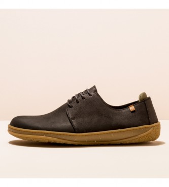 El Naturalista para hombre. 253811010005_001 Zapatos de piel N5381 Amazonas negro (42), Plano, 1 a 3cm, Cordones, Casual
