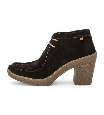 El Naturalista para mujer. 254321101005_001 Botines de piel N5432 Haya negro (40), 5 a 8cm, Cordones, Casual