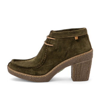 Botines de piel N5432 Haya verde (41), 5 a 8cm, Cordones, Casual, El Naturalista outlet 2024.