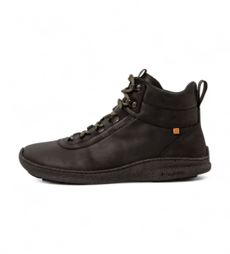 El Naturalista unisex. 254361101005_001 Botines de piel N5436 negro (41), Plano, Cordones, Casual
