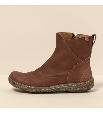 El Naturalista para mujer. 2545011FQ005_012 Botines de Piel N5450 Nido marrón (37), Plano, Cremallera, Casual