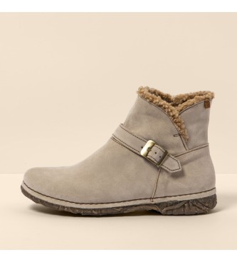 Botines de piel N5473 Silk Suede Cream/Angkor (36), Beige, Plano, 1 a 3cm, Cremallera, Casual, E