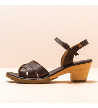 EL NATURALISTA para mujer. Sandalias de piel Natural Grain Brown Sylva