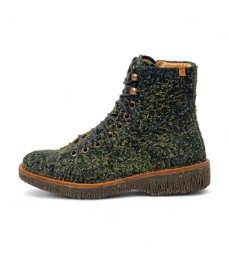 El Naturalista para mujer. 25572PES0005_0B0 Botines de piel N5572P Wulf Wulf verde (39), Plano, Cremallera, Casual