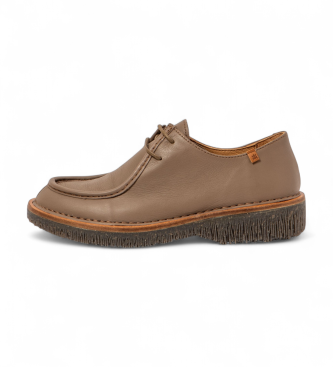 El Naturalista para mujer. 2558411UN005_039 Zapatos de piel N5584 gris (37), Marrón, Plano, Cordones, Casual