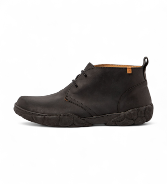 El Naturalista para hombre. 256181010005_001 Botines de piel N5618 Arizona negro (44), Plano, Cordones, Casual