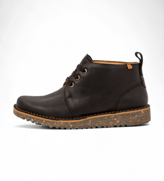 El Naturalista unisex. 256302R30005_001 Botines de piel N5630 Arizona negro (42), Plano, Cordones, Casual