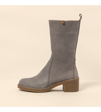 El Naturalista para mujer. 25662119A005_039 Botas de piel N5662 Pleasant gris -altura tacón: 5,5cm- (36), 5 a 8cm, Cremallera, Casual