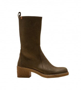 EL NATURALISTA para mulher. N5662 Botas de couro castanho agradável -
