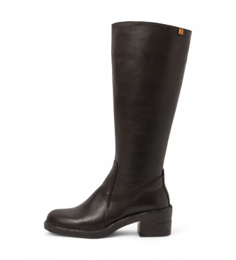 El Naturalista para mujer. 25663S301005_001 Botas N5663S Soft Nappa negro (37), Piel, 8 a 10cm, Cremallera, Clásico