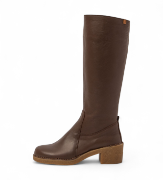 El Naturalista para mujer. 25663S3ZJ005_012 Botas N5663S marrón (36), Piel, 3 a 5cm, Cremallera, Clásico