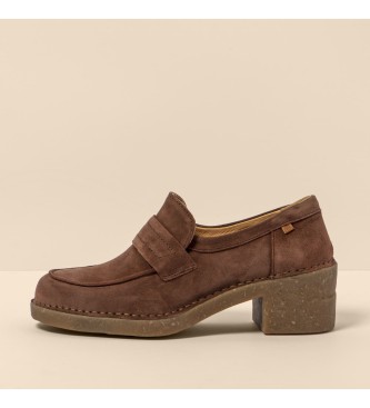 El Naturalista para mujer. 2566711FQ005_012 Mocasines de Piel N5667 Ticino marrón -Altura tacón 5,5cm- (36), 5 a 8cm, Ninguno, Casual
