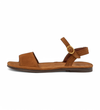 El Naturalista para mujer. 256931123005_023 Sandalias de piel N5693 Tulip marrón (36), Plano, Hebilla, Casual