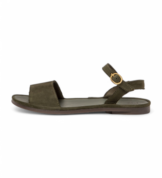 El Naturalista para mujer. 256931122005_0G3 Sandalias de piel N5693 Tulip verde (40), Plano, Hebilla, Casual