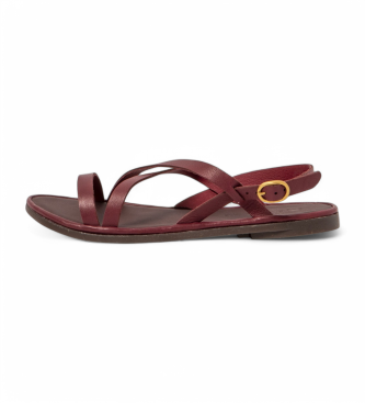 El Naturalista para mujer. 256941180005_008 Sandalias de piel N5694 Tulip burdeos (37), Plano, Hebilla, Casual