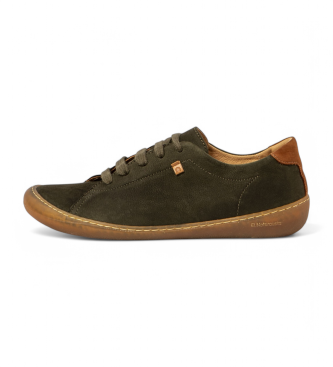 El Naturalistaunisex. 257701222005_0G3 Leren schoenen N5770 Pawikan groen (45), Leer, Plat, Veters, Casual