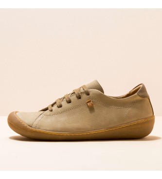 EL NATURALISTA. Zapatillas de piel Pleasant Liquen Pawikan beige