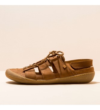 EL NATURALISTA. Sandalias de piel Pleasant Wood Pawikan camel