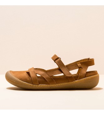 EL NATURALISTA para mujer. Sandalias de piel Pleasant Wood Pawikan cam