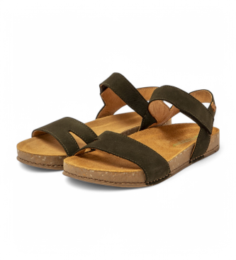 El Naturalista unisex. 257901222005_0G3 Sandalias de piel N5790 Balance verde 2