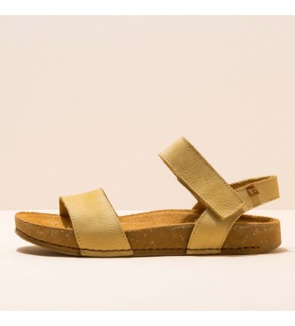 EL NATURALISTA. Sandalias de piel Pleasant Sunlight Balance amarillo
