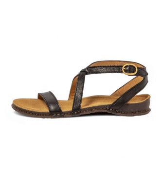 El Naturalista para mujer. 2580211ZR005_0G3 Sandalias de piel N5802 negro (36), Plano, Hebilla, Casual