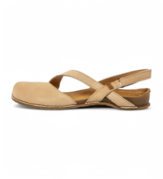 El Naturalista för kvinnor. 2581312ZZ005_020 Lädersandaler N5813 Panglao beige (37), Hud, Karta, Kardborreband, Casual