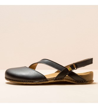 EL NATURALISTA para mujer. Sandalias de piel Path Black Panglao negro
