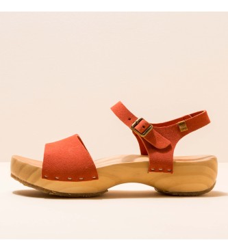 EL NATURALISTA para mujer. Sandalias de piel Skin Back Coral Shokunin