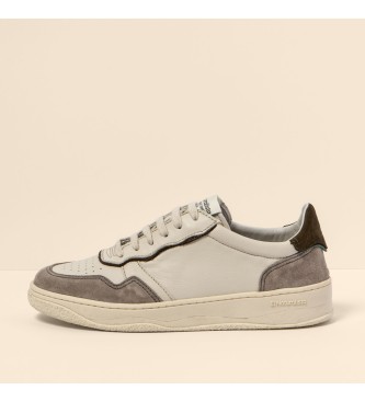 El Naturalista Unisex. 2584012BK005_0MU Sneaker N5840 Multi Material In Pelle Bianco Sporco (44), Tessuto, Basso, 1 A 3 Cm, Stringhe, Casual-image