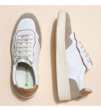El Naturalista unisex. 2584012BH005_017 Zapatillas de piel N5840 Multi Material blanco, marrón 4