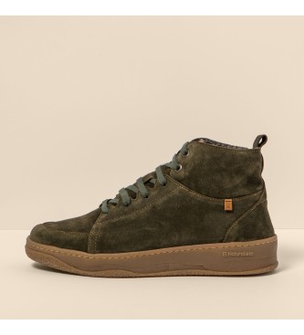 El Naturalista Unisex. 2584311FE005_0G3 Botines De Piel Verde (45), Plano, 1 A 3Cm, Cordones, Casual-image