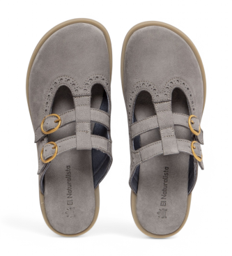 El Naturalista para mujer. 25870L150005_0B0 Zuecos de piel N5870L Arenisca azul grisáceo 3