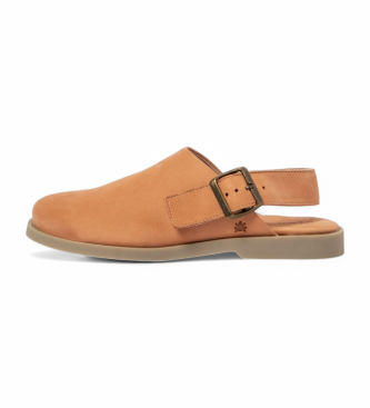 El Naturalista para mujer. 2587111M9005_M17 Zapatos de piel N5871 Arenisca coral (40), Plano, Hebilla, Casual