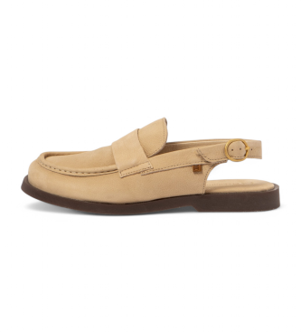 El Naturalista para mujer. 2587211ZZ005_020 Zapatos de Piel N5872 Arenisca beige (37), Plano, Hebilla, Casual