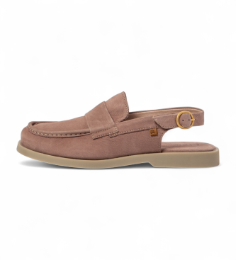 El Naturalista para mujer. 258721180005_008 Sandalias de piel N5872 malva (36), Plano, Hebilla, Casual, Rosa