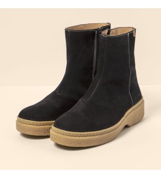 El Naturalista para mujer. 259011101005_001 Botines de piel N5901 Silk Suede Black / Arpea 2