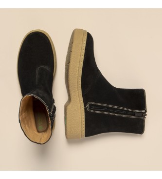 El Naturalista para mujer. 259011101005_001 Botines de piel N5901 Silk Suede Black / Arpea 4