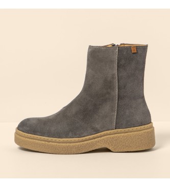 Botines de Piel N5901 Arpea gris -Altura tacón 4,5cm- (41), 3 a 5cm, Cremallera, Casual, El Natu