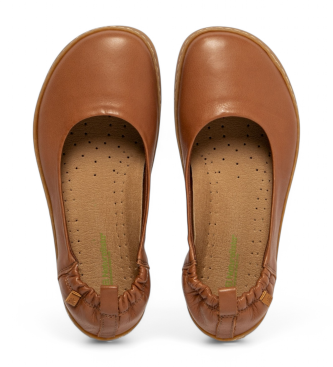 El Naturalista para mujer. 259121123005_023 Bailarinas de piel N5912 Origen marrón (36), Plano, Ninguno, Casual