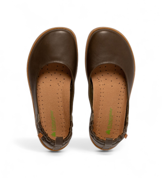 El Naturalista para mujer. 2591211FE005_0G3 Manoletinas de piel N5912 Soft kaki 3