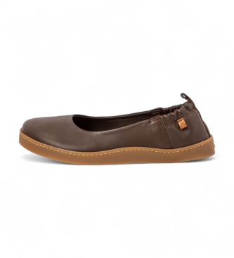 El Naturalista para mujer. 2591211ZJ005_012 Manoletinas de piel N5912 Soft marrón (37), Plano, Ninguno, Casual