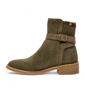 El Naturalista para mujer. 2594811FE005_0G3 Botines de piel N5948 Silk Irati verde (36), 3 a 5cm, Cremallera, Casual