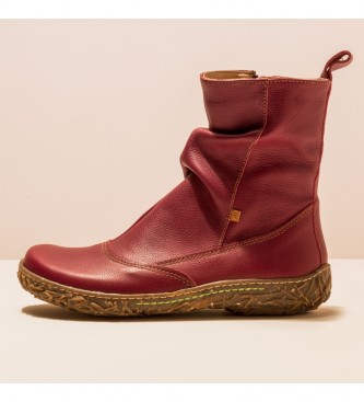El Naturalista para mujer. 2N7222DDE505_091 Botines de piel N722 Nido rojo (37), Plano, Cremallera, Casual, Lila