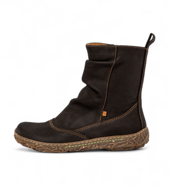 El Naturalista para mujer. 2N722301E505_001 Botines de piel N722 Pleasant negro (41), Plano, Cremallera, Clásico