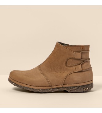 Botines de Piel N917 Angkor marrón (36), Plano, Cremallera, Casual, El Naturalista outlet 2024.