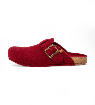 El Naturalista unisex. 2NA701181005_008 Zuecos Na70 Wool Tibet rojo (45), Plano, Ninguno, Casual, Lana reciclada