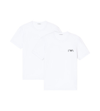 Emporio Armani para hombre. EM001849_AF14131 Set de dos camistas blanco (XL), Homewear, Algodón, Elastano, Manga corta