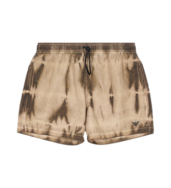 Emporio Armani para hombre. EM000583_AF12363 Bañador fantasía beige (L), Beachwear, Poliéster